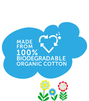 RAWGANIC Biodegradable Organic Cotton Baby Wipes (large pack with 50 wipes)