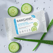 Our 100% biodegradable organic cotton hand wipes, soaked in water with cucumber and aloe vera extracts, will gently cleanse and care for your hands while on-the-go. Great for travel, when there's no water available
